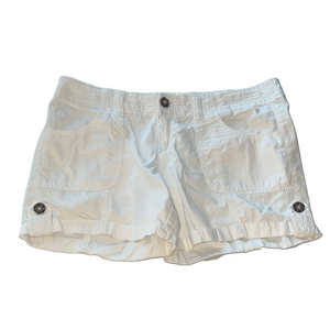 SO White Cargo Shorts with Relaxed Fit